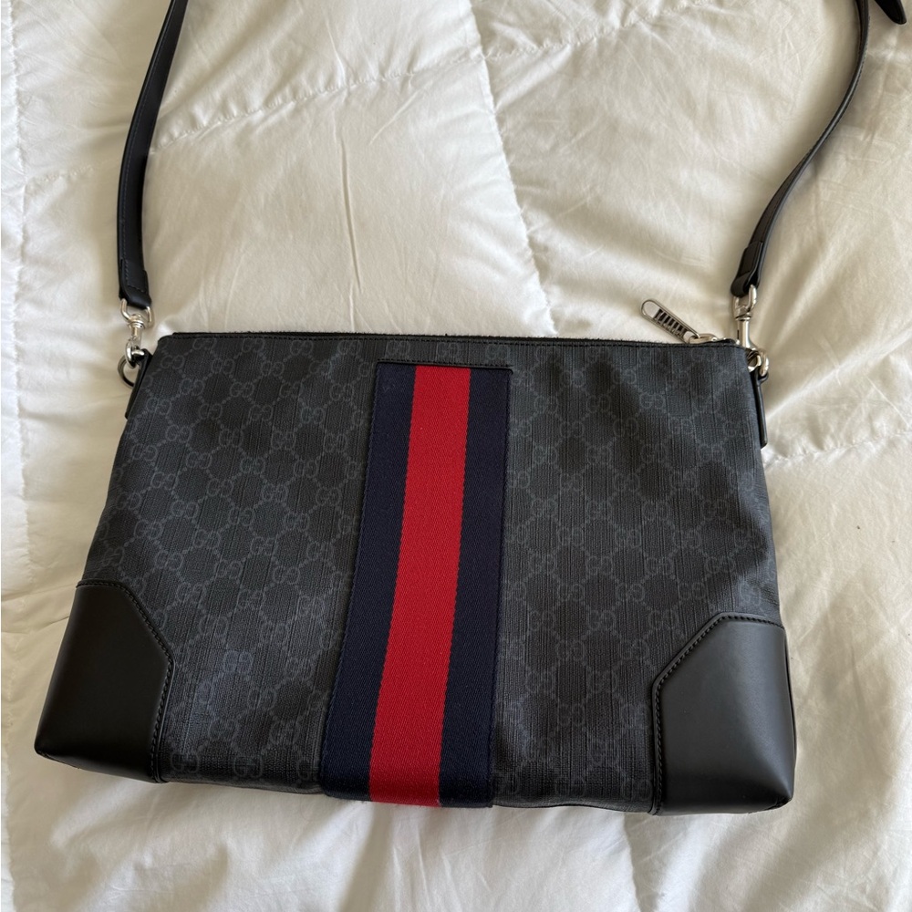 Gucci Black and Red Crossbody Bag